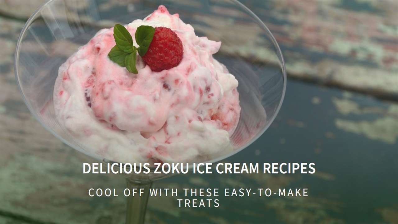 Zoku Ice Cream Recipes
